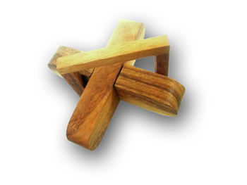 Wooden cross out puzzle