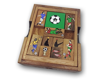 Wooden hole in one puzzle